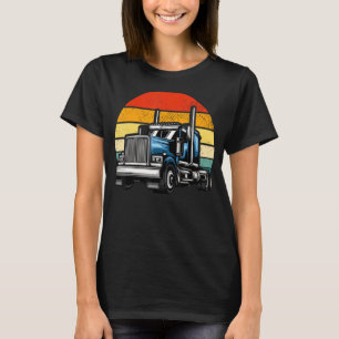Retro Distressed Truck Graphics Mechanic Semi Truc T-Shirt