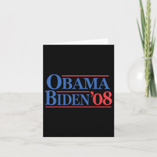 Retro Distressed Vintage Obama Biden 08 Campaign Card