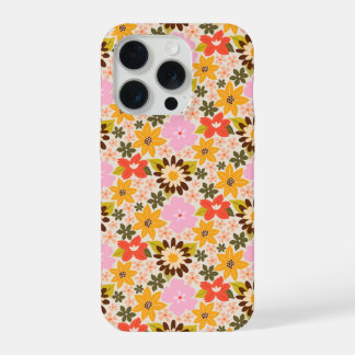 Retro ditsy floral bloom pattern iPhone 15 pro case