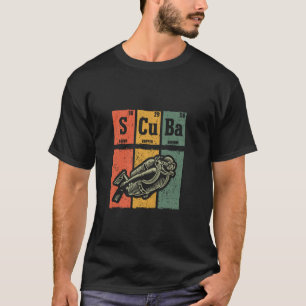 Retro Dive Scuba Diving Lover Periodic Elements Sc T-Shirt