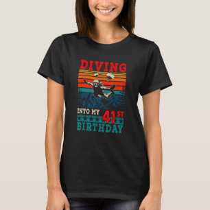 Retro Diving Into My 41st Birthday Skydiving   T-Shirt