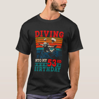 Retro Diving Into My 53Rd Birthday Skydiving Lover T-Shirt