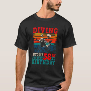 Retro Diving Into My 58th Birthday Skydiving T-Shirt
