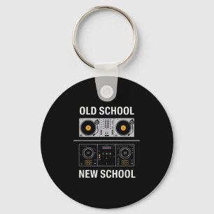 Retro Dj Setup Vs Edm Mixer Evolution Humor Beat T Key Ring