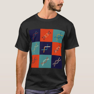 Retro DNA genetics stem biology pattern set T-Shirt
