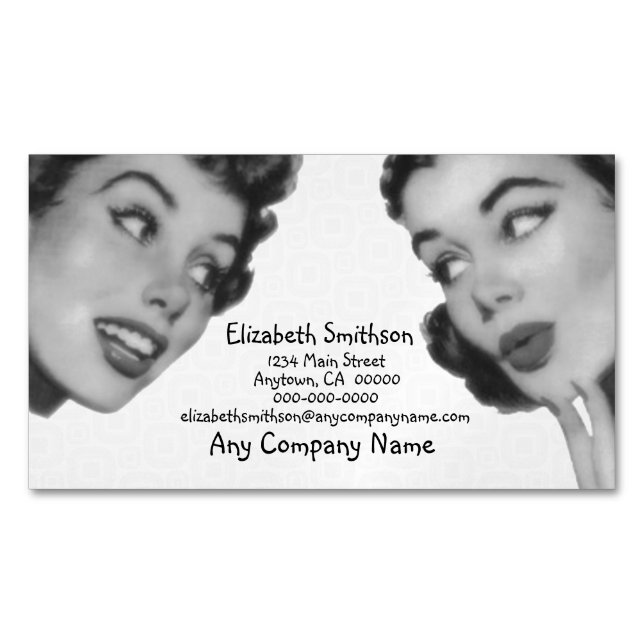 Retro Do Tell Magnetic Business Card (Front)