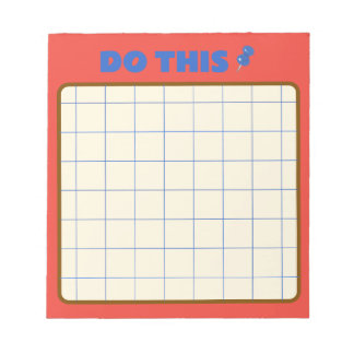 Retro "Do This" Colourful Checklist To-Do List Gri Notepad