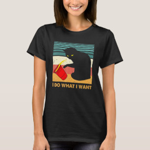 Retro Do What I Want Vintage Black Cat Red Cup T-Shirt