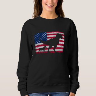 Retro Doberman 4th of July US American Flag Patrio Sweatshirt