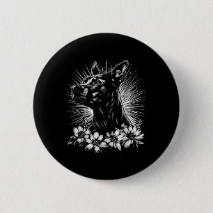 Retro Doberman Pinscher Dog Lover Tattoo Style _1 6 Cm Round Badge