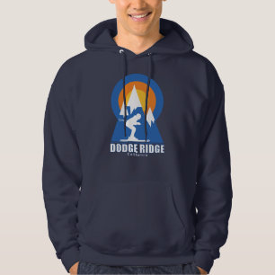Retro Dodge Ridge Ski Sunset Hoodie