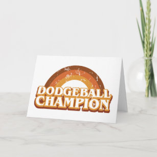 Retro Dodgeball Champion Greeting Card