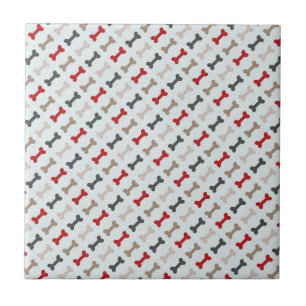 Retro Dog Bone Pattern Tile
