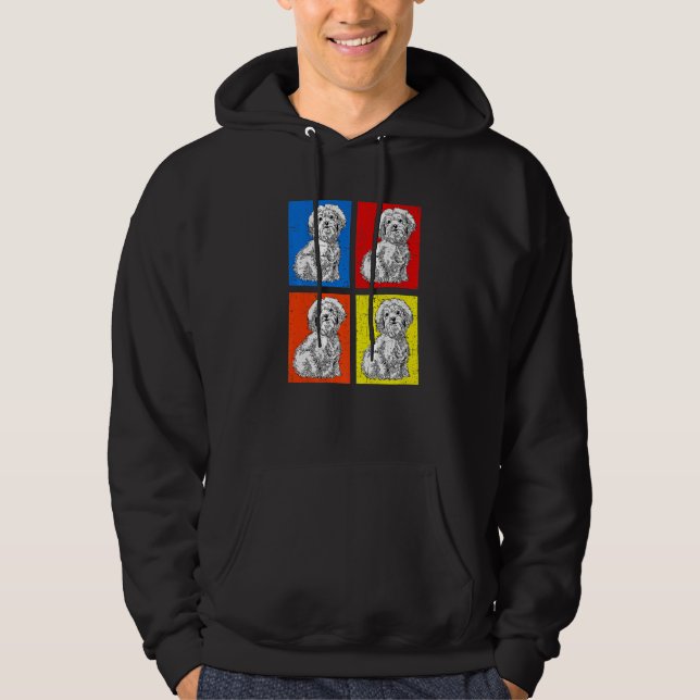 Retro Dog Coton de Tulear Hoodie (Front)