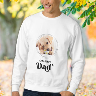 Retro Dog DAD Personalised Puppy Pet Photo Sweatshirt