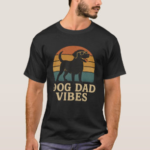 Retro Dog Dad T-Shirt   Vintage Sunset Labrador