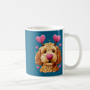Retro Dog Goldendoodle Valentines Funny Gift Women Coffee Mug