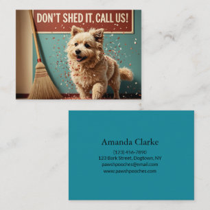 Retro Dog Grooming “Don’t Shed on It, Call Us!” Business Card