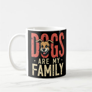 Retro Dog Lover's – 'Dogs Are My Family' Coffee Mug