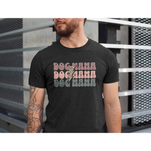 Retro Dog Mama-Leopard Mama-Dog Lover-Cute T-Shirt