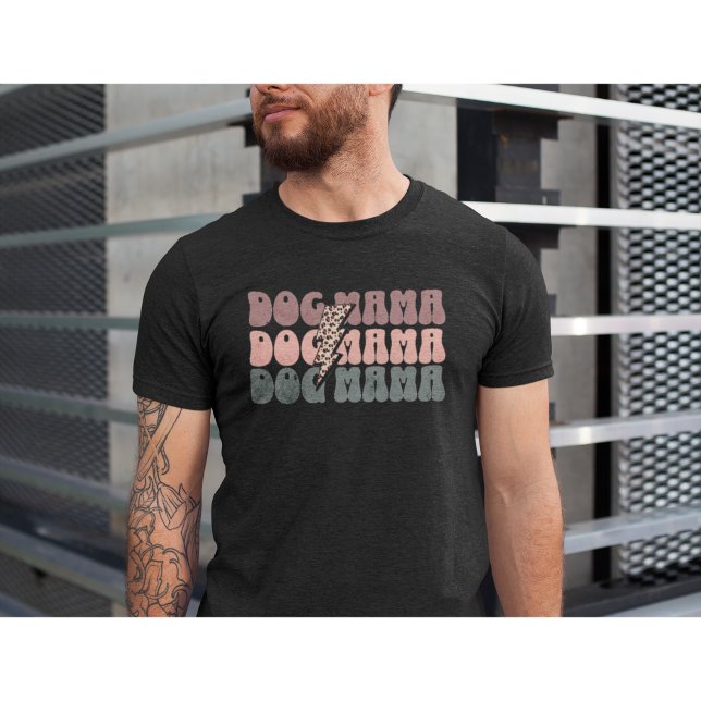 Retro Dog Mama-Leopard Mama-Dog Lover-Cute T-Shirt (Creator Uploaded)