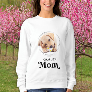 Retro Dog MOM Personalised Puppy Pet Photo Sweatshirt