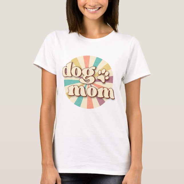 Retro Dog Mom T-Shirt (Front)