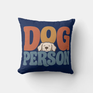 Retro Dog Person Pet Dog Lover Cushion