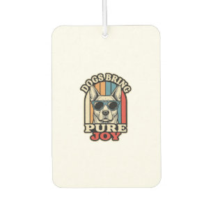 Retro Dog Shirt Funny Sunglasses Pup Engraving Des Car Air Freshener