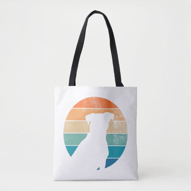 Retro Dog Silhouette – Vintage Pet Lover Tote Bag (Front)