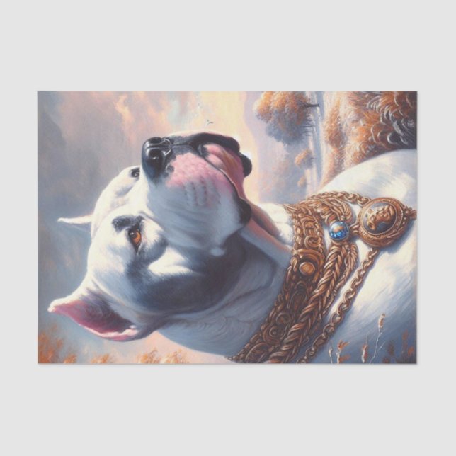 Retro Dogo Argentino Painting Tissue Paper (Front)