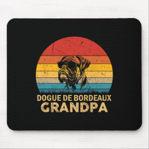 Retro Dogue De Bordeaux Grandpa Dog Dad Fathers Da Mouse Mat