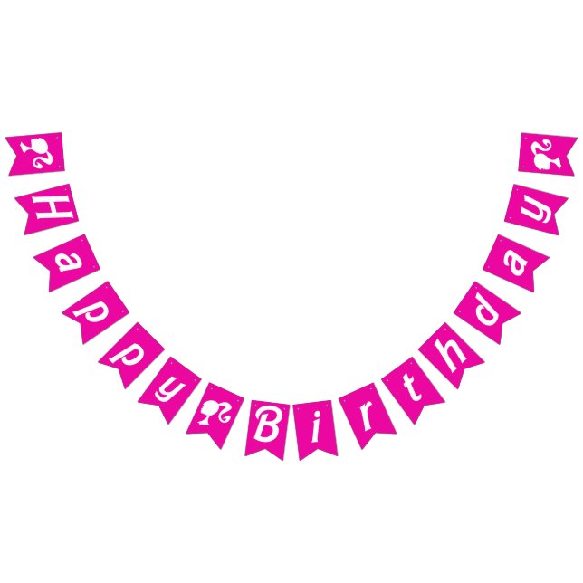 Retro Dolly, Let's Go Party! Hot Pink Birthday Bunting (All)