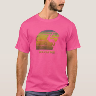 Retro Dolomites Italy Rock Climbing Fan vintage T-Shirt