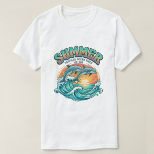 Retro Dolphin tropical / beach summer vacation T-Shirt