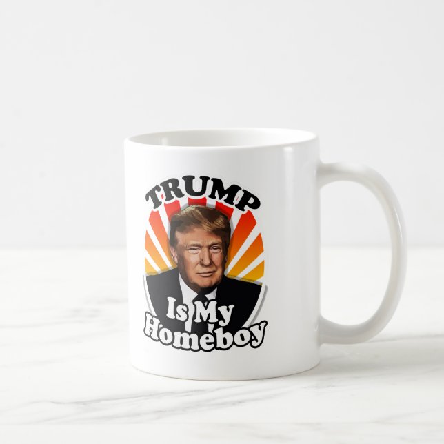 Retro Donald Trump is my Homeboy for President Coffee Mug (Right)