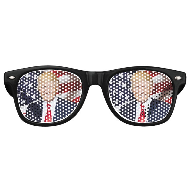 RETRO DONALD TRUMP PARTY FUN (SUN) GLASSES! RETRO SUNGLASSES (Front)
