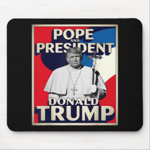 Retro Donald Trump President And Pope Catholic Vat Mouse Mat