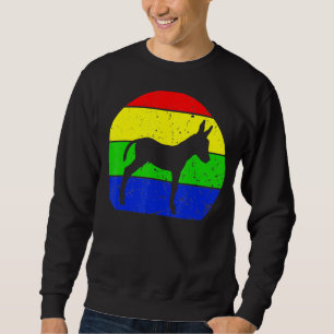 Retro Donkey Vintage Donkey Spirit Animal 80s 90s Sweatshirt