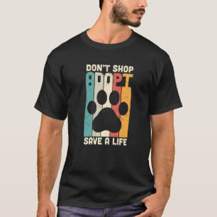 Retro Don't Shop Adopt Save A Life Rescue Cat  Kit T-Shirt