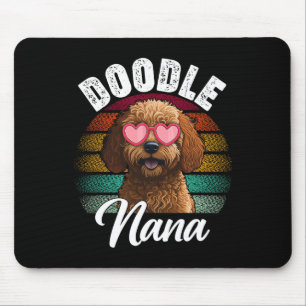 Retro Doodle Nana Goldendoodle Dog Lover Mothers D Mouse Mat