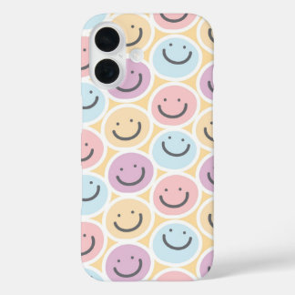 Retro Doodle Smile Emoji iPhone 16 Case