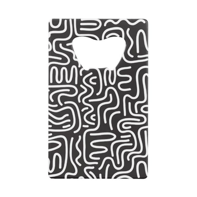 Retro Doodle Wavy Lines: Monochrome (Front)