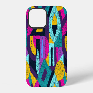 Retro doodles: geometric pop art. iPhone 12 case
