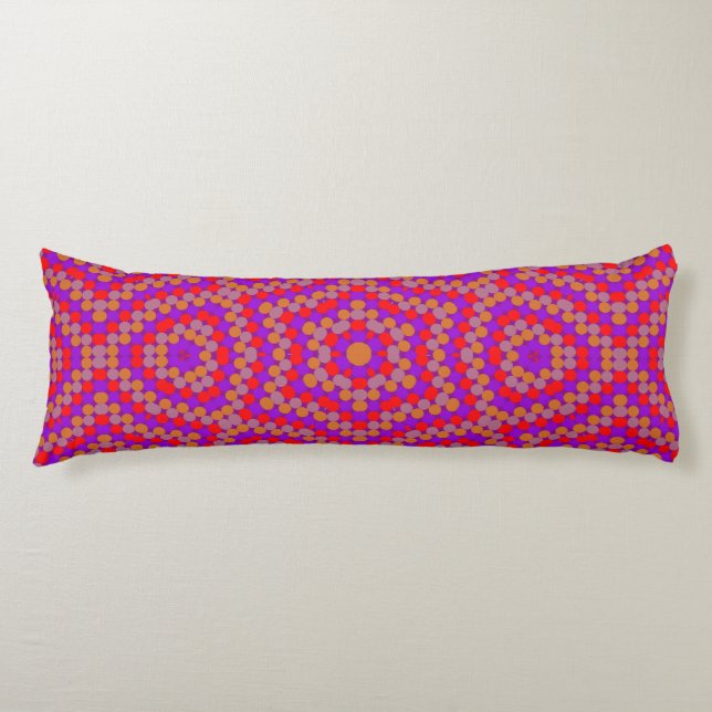 Retro Dot Artistic Abstract Pattern Body Cushion (Front)