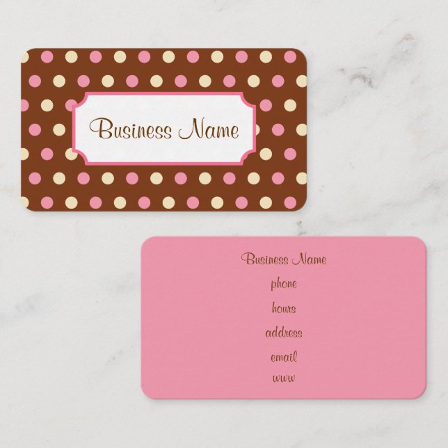 Retro Dot Business Card (Front/Back)