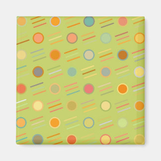 Retro Dots and Lines Magnet