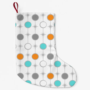 Retro Dots and Starbursts Christmas Stocking