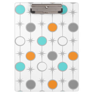 Retro Dots and Starbursts Clipboard