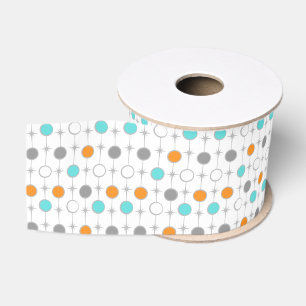 Retro Dots and Starbursts Grosgrain Ribbon